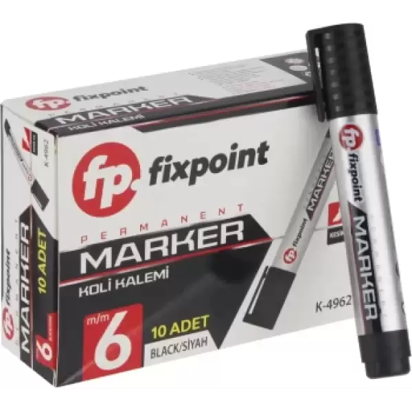 FİXPOİNT KOLİ KALEMİ SİYAH 6 MM K-4962 (PKT-10 LU)