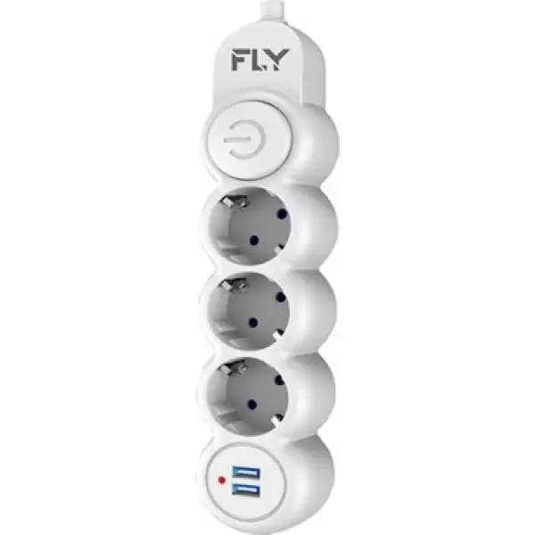 FLY GRUP PRİZ AKIM KORU.ANAH.3LÜ 2MT 2 USB 3393-01