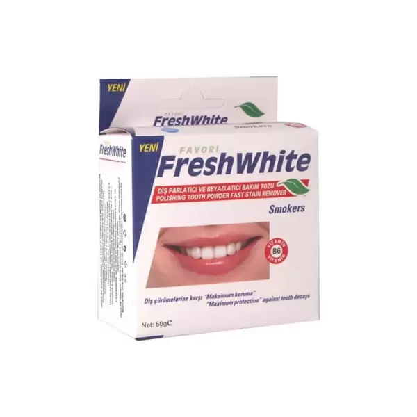 FRESH WHITE VİTAMİNLİ DİŞ TOZU 50 GR (PKT-24 LÜ)