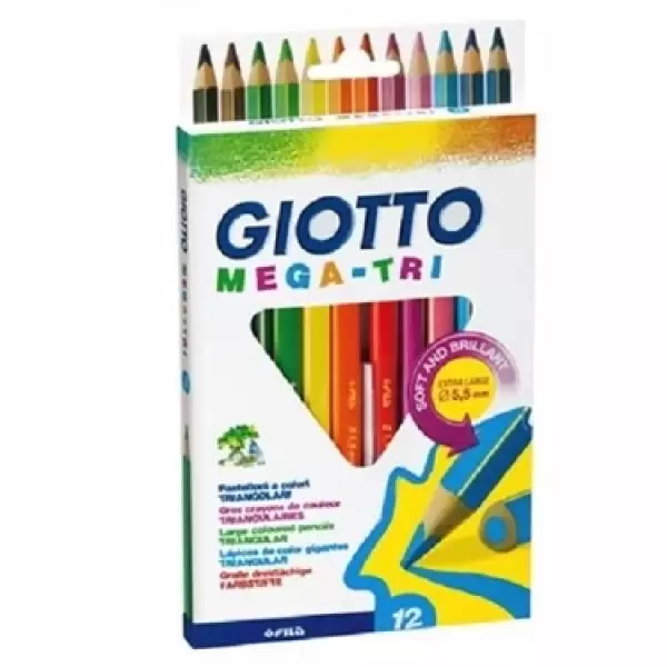 GİOTTO KURU BOYA JUMBO 12 RENK (PKT-6 LI)