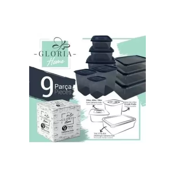 GLORIA HOME SAKLAMA KABI 9 PARÇA