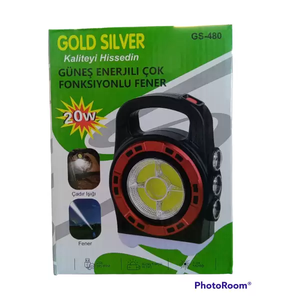 GOLD SILVER (SOLARLI) GÜNEŞ ENERJİLİ FENER GS-480