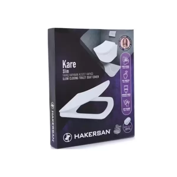 HAKERSAN KARE SLİM YAVAŞ KAPANAN KLOZET KAPAĞI