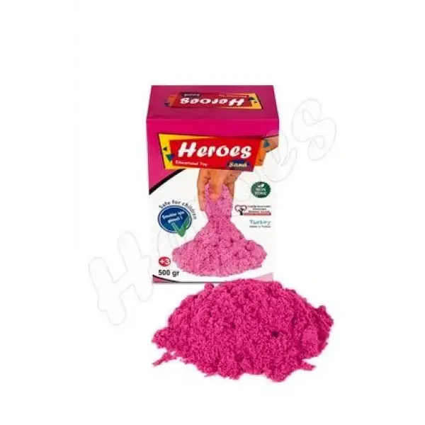 HEREOS KİNETİK PEMBE KUM 500 GR KUTULU KUM-001-1