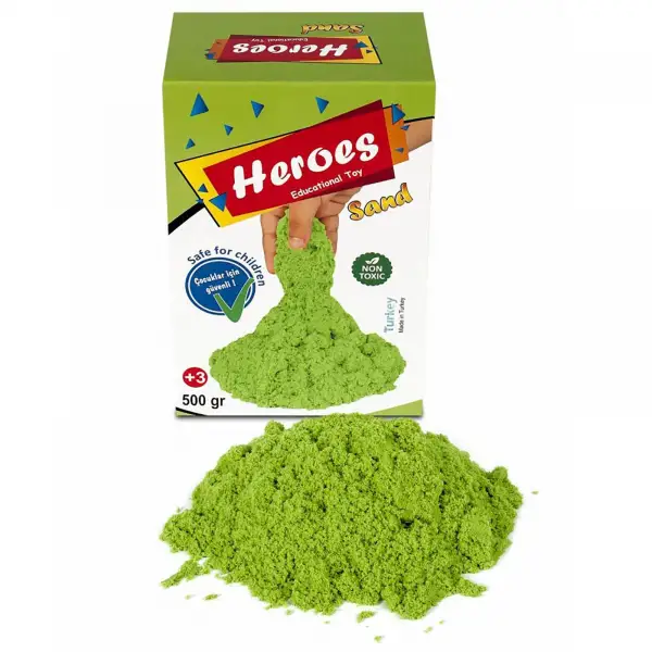 HEREOS KİNETİK YEŞİL KUM 500 GR KUTULU KUM-001-3