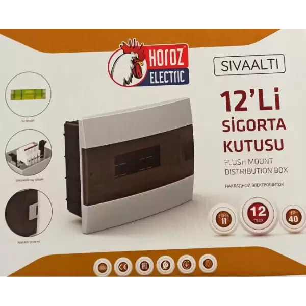 HOROZ SİGORTA KUTUSU 24 LÜ S/A BEYAZ