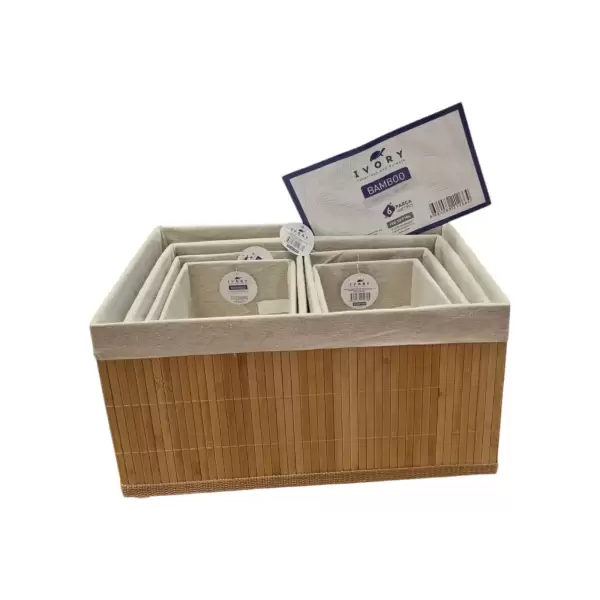 IVORY BAMBU BANYO SEPETİ 6 PARÇA SPT-104