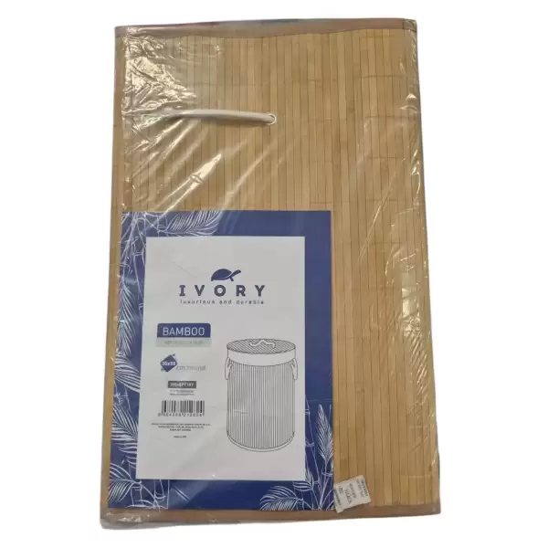 IVORY BAMBU KATLANIR BANYO SEPETİ OVAL SPT-107