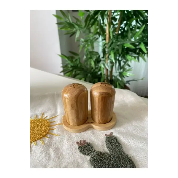 IVORY BAMBU TUZLUK SETİ İKİLİ BMB-221