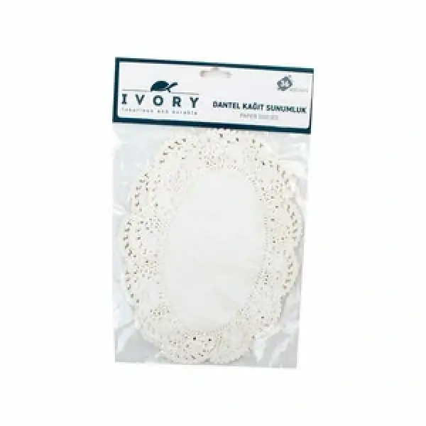 IVORY KAĞIT DANTEL SUNUMLUK OVAL 16X23CM IVO-CK120