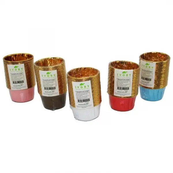 IVORY KAĞIT KEK KALIBI GOLD 25 Lİ IVO-CK105