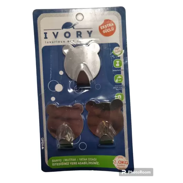 IVORY YAPIŞ.ASKI ÜÇLÜ METAL IVO-ASK126