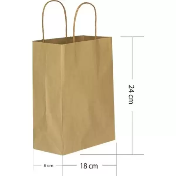 KİKA HEDİYE POŞETİ 18X8X24 KRAFT (PKT-24 LÜ)