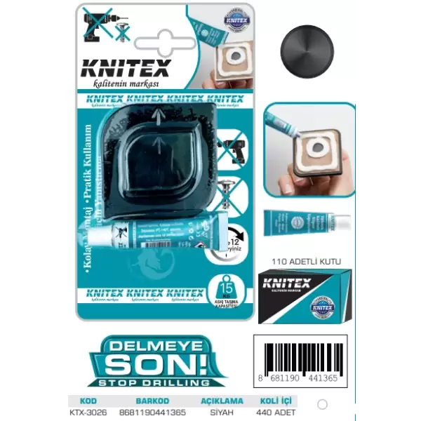 KNITEX SİYAH ASKI SETİ KTX-3026