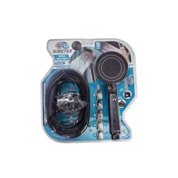 KNITEX VAKUMLU DUŞ SETİ SİYAH KTX-3052