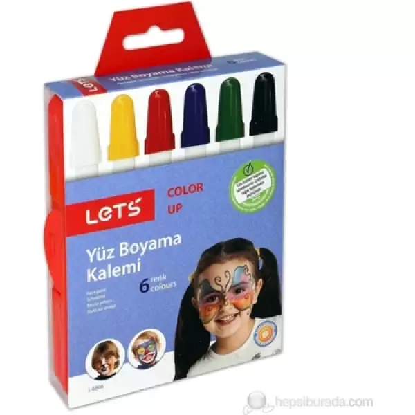 LETS YÜZ BOYAMA KALEMİ 6 RENK L6806
