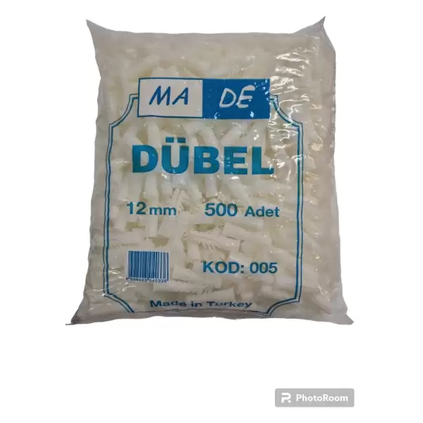 MADE PLASTİK DÜBEL 12 MM BMX-2704 500 LÜ