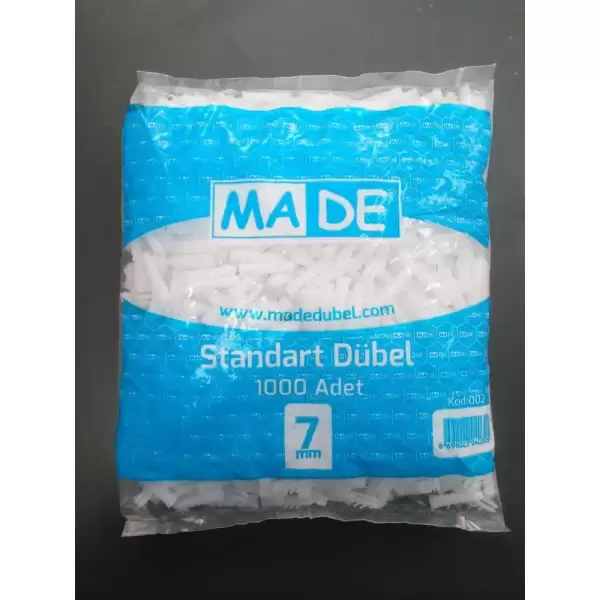 MADE PLASTİK DÜBEL 7 MM KOD:002 2701 1000 Lİ