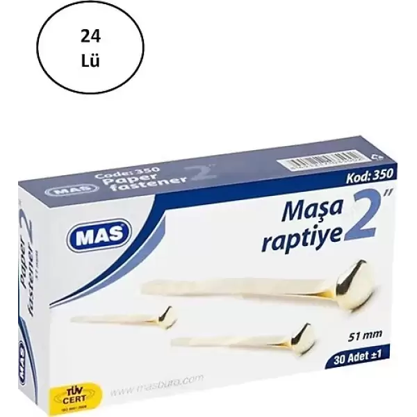 MAS MAŞA RAPTİYE NO:13 51 MM 30 LU (KUTU-24 LÜ)