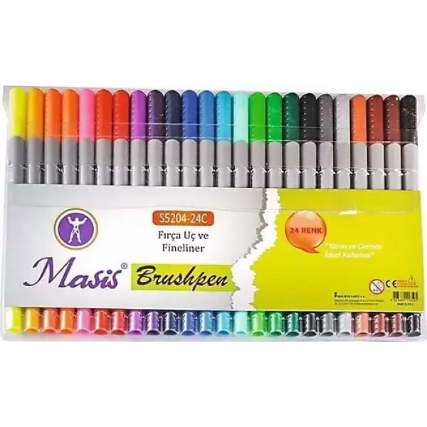 MASİS ÇİFT UÇLU FİNELİNER KALEM 24 RENK S5204-24C