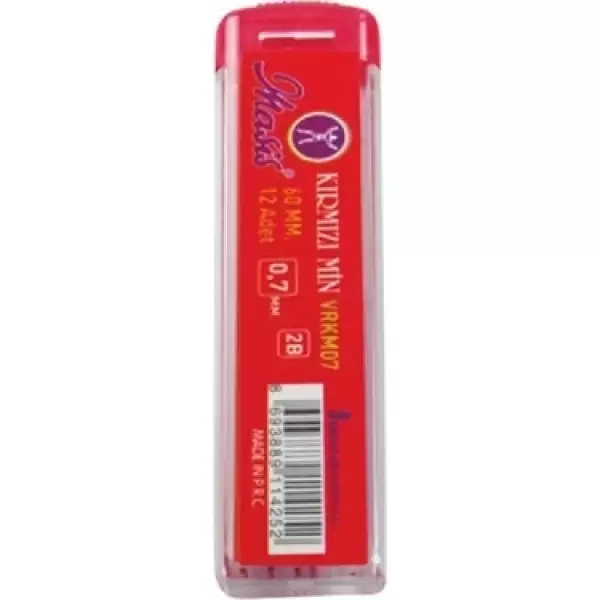 MASİS KIRMIZI KALEM UCU MİN 0,7 MM 2B VRKM07 (PKT-24LÜ)