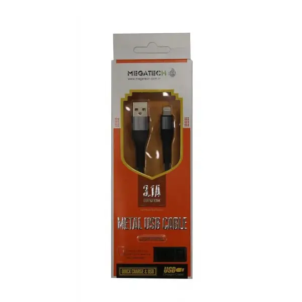 MEGATECH USB DATA KAB.2,1A 2.4A 1 MT MIC.IPH.TYPE