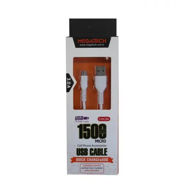 MEGATECH USB DATA KABLO 3.0A 1.5 MT MICRO