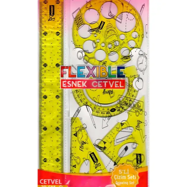 MİKRO ESNEK CETVEL 5 Lİ ÇİZİM SETİ FL-05