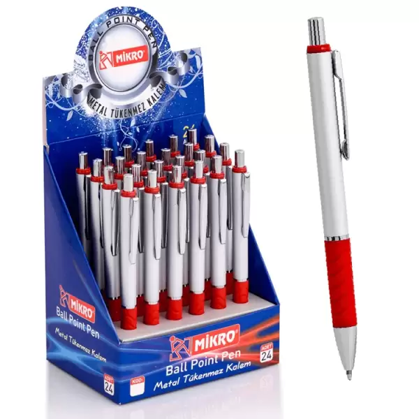 MİKRO TÜKENMEZ KALEM METAL 1505-24 24 LÜ
