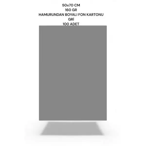 MİLEO FON KARTONU 50X70 GRİ 160 GR (PKT-100LÜ)