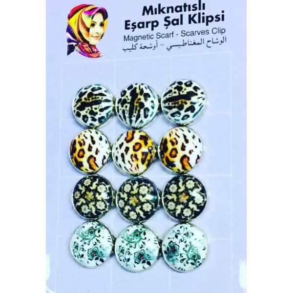 MLS MIKNATISLI EŞARP ŞAL KLİPSİ 12 Lİ