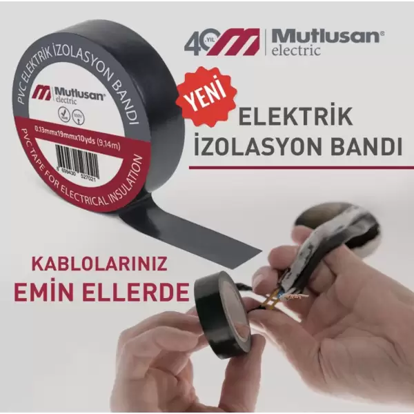 MUTLUSAN ELEKTRİK BANDI BEYAZ (PKT-10 LU)