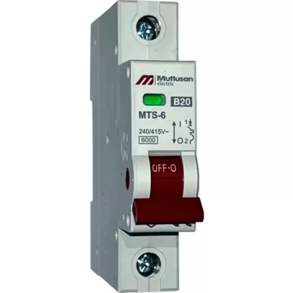 MUTLUSAN SİGORTA B20 AMP 6KA 1P (PKT-12 Lİ)
