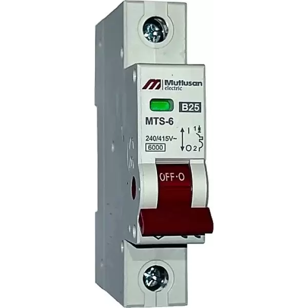 MUTLUSAN SİGORTA B25 AMP 6KA 1P (PKT-12 Lİ)