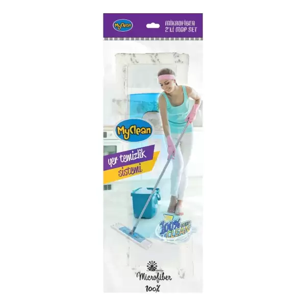 MYCLEAN MİKROFİBER PRATİK MOP SETİ MOP11-383385