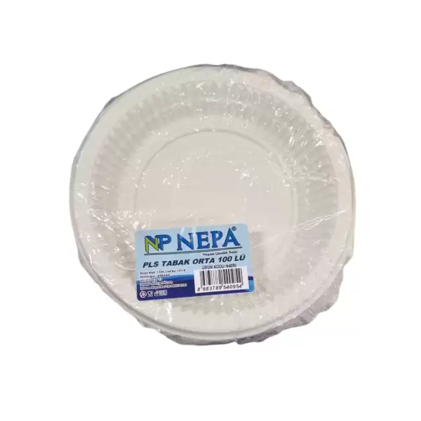 NEPA PLASTİK TABAK ORTA BOY 100 LÜ N-4095