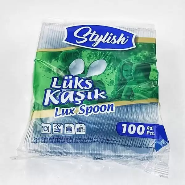 NİCEPLAST PLASTİK KAŞIK LÜKS 100 LÜ (KOLİ-30 PKT)