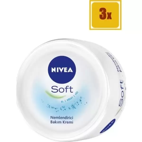 NIVEA KREM SOFT 200 ML (PKT-3 LÜ)