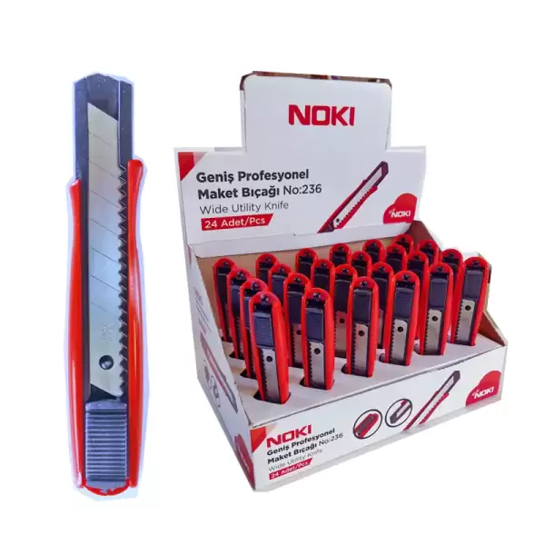 NOKİ PROFESYONEL MAKET BIÇAĞI GENİŞ (PKT-24 LÜ)