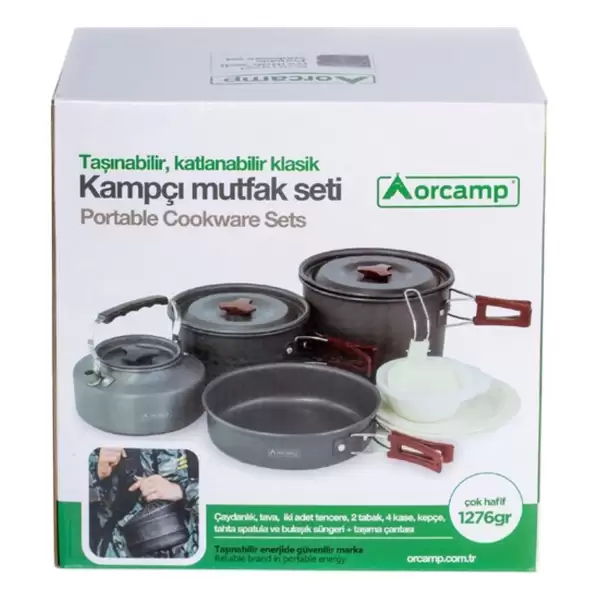 ORCAMP KAMPÇI MUTFAK SETİ 4 LÜ OUT-1050