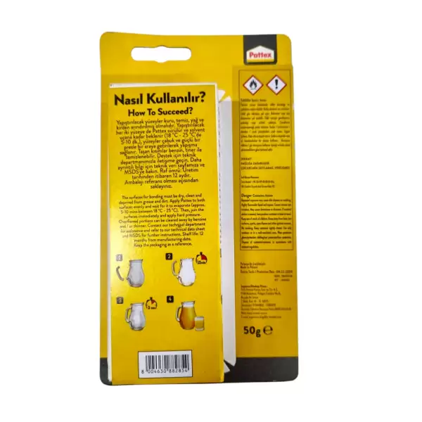 PATTEX KONTAKT YAPIŞTIRICI ŞEFFAF 50 GR 1419320