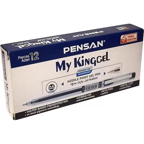 PENSAN MY KİNG JEL KAL.0.5 MM SİYAH 6405(PK-12Lİ)