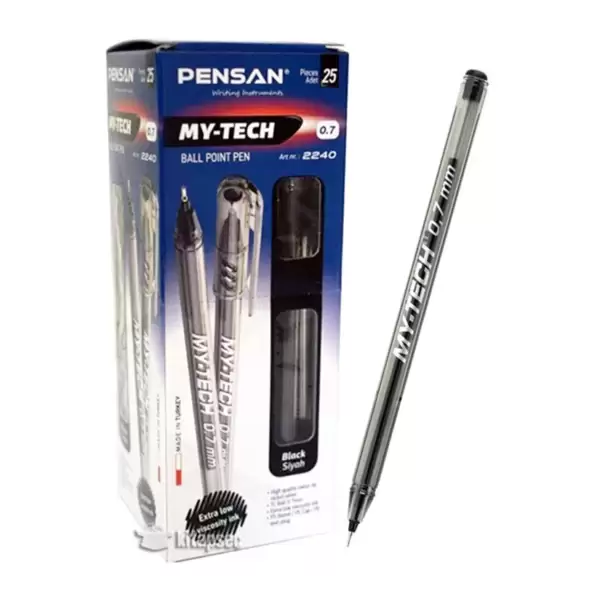 PENSAN MY TECH TÜK.KALEM 0.7MM SİYAH 2240(PK-25Lİ)