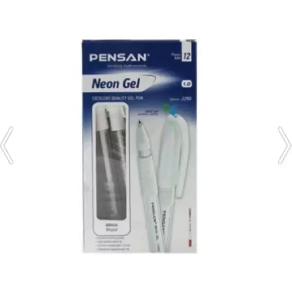 PENSAN NEON JEL KALEM 1 MM BEYAZ 2290 (PKT-12 Lİ)