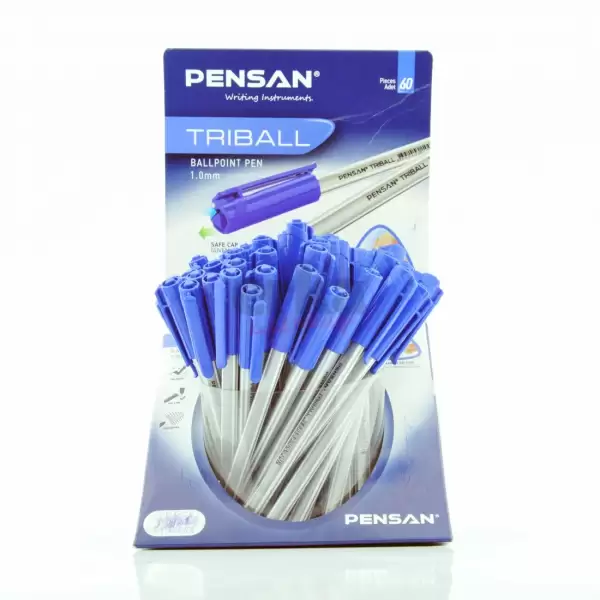 PENSAN TRIBALL TÜK.KALEM 1.0 MM MAVİ 1003(ST-60LI)