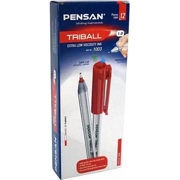 PENSAN TÜKENMEZ KALEM TRIBALL(PKT12 Lİ) 1003 KIRMI