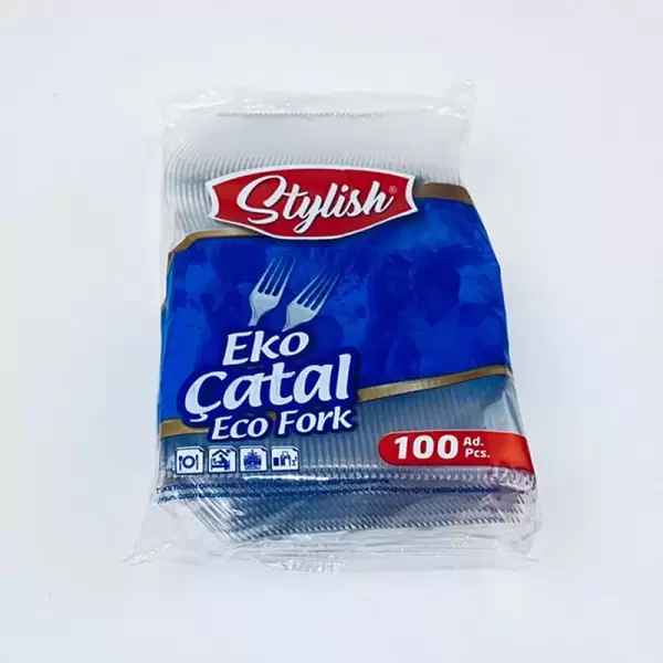 PLASTİK ÇATAL EKO 100 LÜ