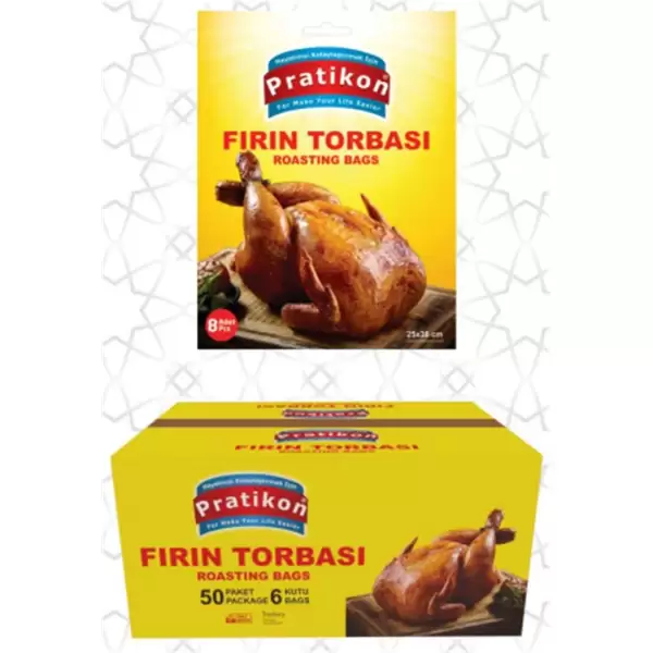 PRATİKON FIRIN TORBASI 8 Lİ PR-3080 (KUTU-50 Lİ)