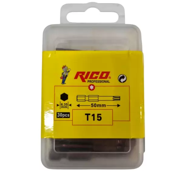 RICO BİTS UÇ T-15 15X50 MM 005-KK1191 (PKT-30 LU)