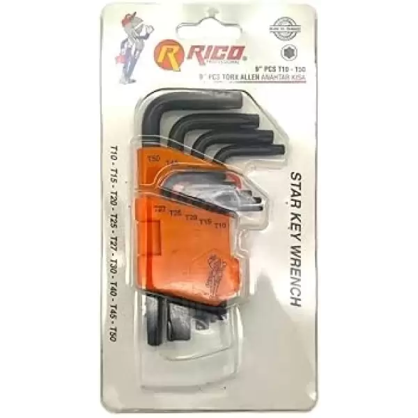 RICO TORX ALYAN ANAHTAR KISA 9 PARÇA 013-RC3199